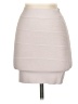 BCBGMAXAZRIA Solid Ivory Gray Casual Skirt Size XS - photo 1