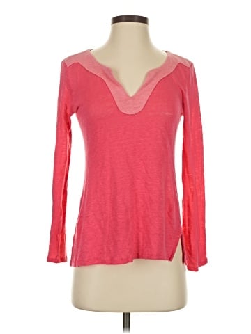 Blue Saks Fifth Avenue 3/4 Sleeve T-Shirt (view 1)