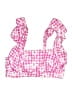 Unbranded Checkered-gingham Pink Swimsuit Top Size L - photo 1