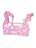 Unbranded Checkered-gingham Pink Swimsuit Top Size L - photo 2