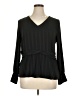 Ann Taylor 100% Polyester Black Long Sleeve Blouse Size 14 - photo 1