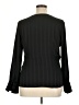 Ann Taylor 100% Polyester Black Long Sleeve Blouse Size 14 - photo 2