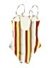 Solid & Striped Stripes Yellow Ivory One Piece Swimsuit Size M - photo 2