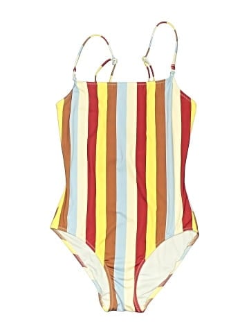 Solid & Striped One Piece Swimsuit (view 1)