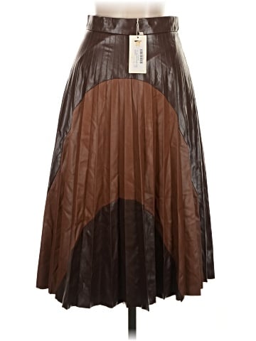 Carlucci Faux Leather Skirt (view 2)