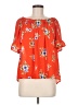 Sienna Sky 100% Polyester Orange Short Sleeve Blouse Size M - photo 1