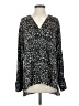 Prive 100% Polyester Animal Print Black Long Sleeve Blouse Size S - photo 1