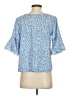 Shein Blue 3/4 Sleeve Blouse Size 4 - photo 2