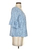 Shein Blue 3/4 Sleeve Blouse Size 4 - photo 4