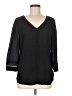 Fortune + Ivy 100% Polyester Black 3/4 Sleeve Blouse Size M - photo 1