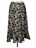 R.Q.T 100% Polyester Paisley Black Casual Skirt Size 12 - photo 1