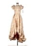 Mac Duggal 100% Polyester Tan Cocktail Dress Size 6 - photo 1
