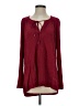 Splendid 100% Rayon Burgundy Long Sleeve Blouse Size M - photo 1