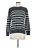 Liz Claiborne 100% Cotton Stripes Gray Pullover Sweater Size M - photo 1