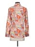 J. McLaughlin Paisley Floral Tropical Orange Long Sleeve Blouse Size XS - photo 2