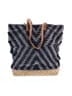 guadalupe Chevron-herringbone Blue Tan Tote One size - photo 1
