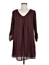 Lush 100% Polyester Chevron-herringbone Burgundy Casual Dress Size M - photo 1