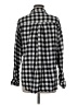 Grayson 100% Lyocell Checkered-gingham Gray Long Sleeve Blouse Size Med (3) - photo 2