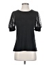 Leani Black Short Sleeve Top Size XS - photo 1