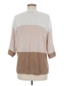 Matty M Color Block Tan Pullover Sweater Size M - photo 2