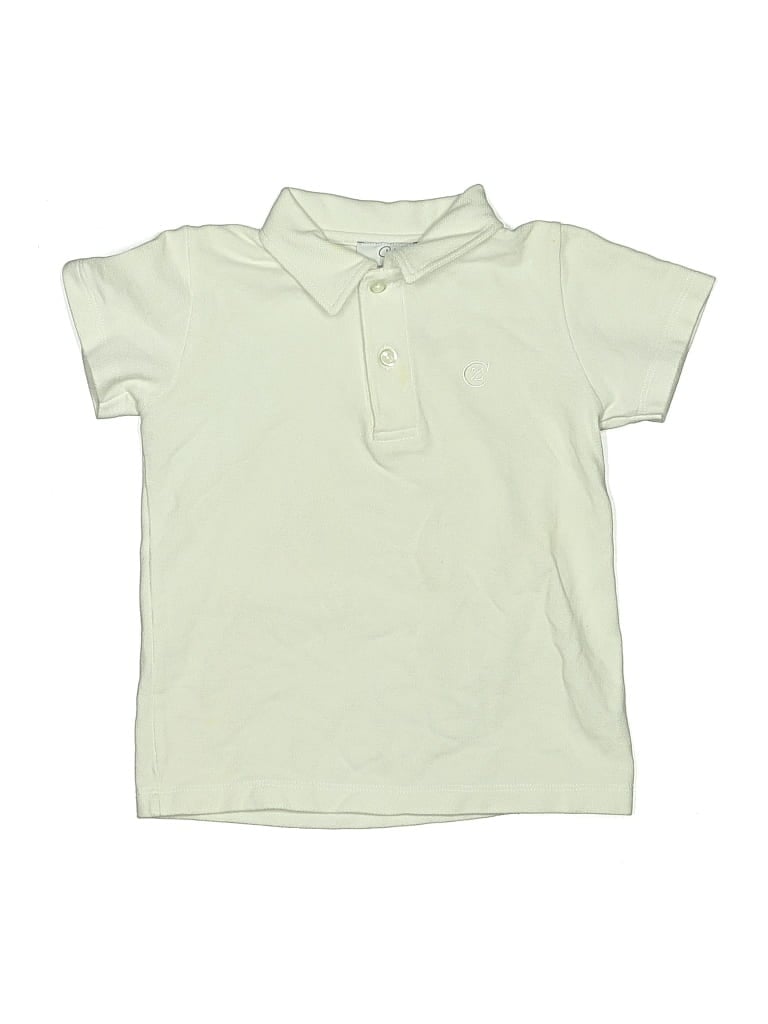 Pre-owned Cz By Carolina Zapf Kids' Short Sleeve Polo Shirt In White