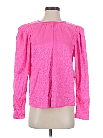 Aqua Long Sleeve Blouse (view 1)