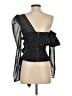Self-Portrait 100% Polyester Polka Dots Black Blue Sleeveless Blouse Size 4 - photo 2
