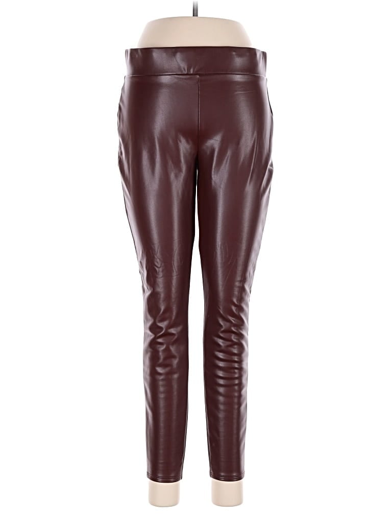 Pre-owned Ann Taylor Loft Leggings In Burgundy
