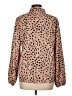 Unbranded 100% Polyester Animal Print Brown Long Sleeve Blouse Size L - photo 2