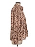 Unbranded 100% Polyester Animal Print Brown Long Sleeve Blouse Size L - photo 4