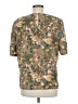 Modern Essentials 100% Polyester Floral Brown Short Sleeve Blouse Size M - photo 2