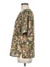 Modern Essentials 100% Polyester Floral Brown Short Sleeve Blouse Size M - photo 5