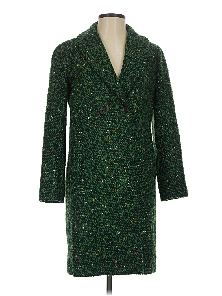 Pre-owned Jcrew Coat In Green