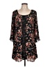 Socialite Black 3/4 Sleeve Blouse Size L - photo 1