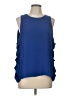 BCBGMAXAZRIA 100% Polyester Blue Sleeveless Blouse Size L - photo 1