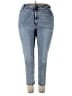 Divided by H&M Solid Blue Jeans Size 18 - photo 1