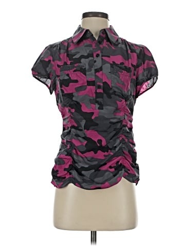MICHAEL Michael Kors Short Sleeve Silk Top (view 1)