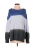 Umgee Color Block Blue Pullover Sweater Size S - photo 1