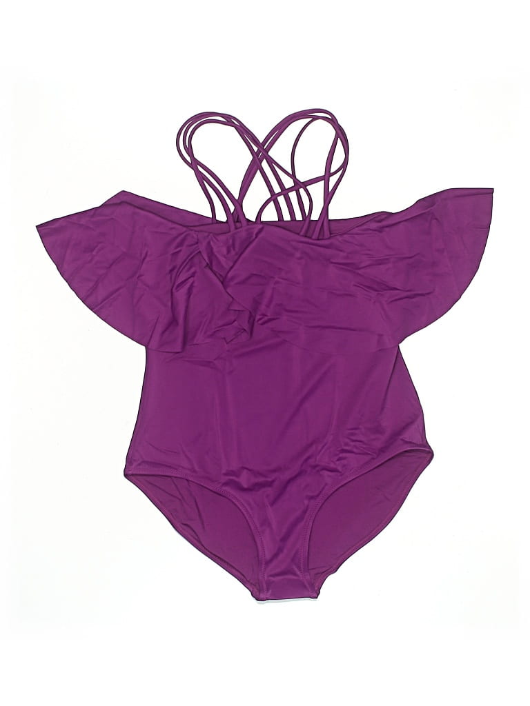 Pre-owned Assorted Brands One Piece Swimsuit In Purple