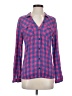 Bershka Plaid Pink Long Sleeve Blouse Size S - photo 1