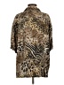 Céline 100% Viscose Animal Print Brown Tan Short Sleeve Blouse Size EU 36 / US 6 - photo 2