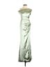 Unbranded 100% Polyester Metallic Silver Cocktail Dress Size 4 - photo 1