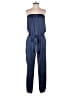 The Vanity Room 100% Polyester Solid Blue Jumpsuit Size S - photo 1