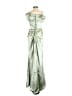Unbranded 100% Polyester Metallic Silver Cocktail Dress Size 4 - photo 2