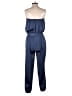 The Vanity Room 100% Polyester Solid Blue Jumpsuit Size S - photo 2