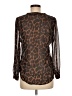 Eight Sixty 100% Polyester Animal Print Brown Long Sleeve Blouse Size M - photo 2