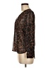 Eight Sixty 100% Polyester Animal Print Brown Long Sleeve Blouse Size M - photo 5