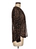 Eight Sixty 100% Polyester Animal Print Brown Long Sleeve Blouse Size M - photo 4