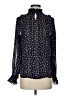 FRNCH 100% Polyester Polka Dots Black Long Sleeve Blouse Size S - photo 1