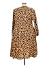 Shein Curve 100% Polyester Animal Print Brown Casual Dress Size 2X - photo 2